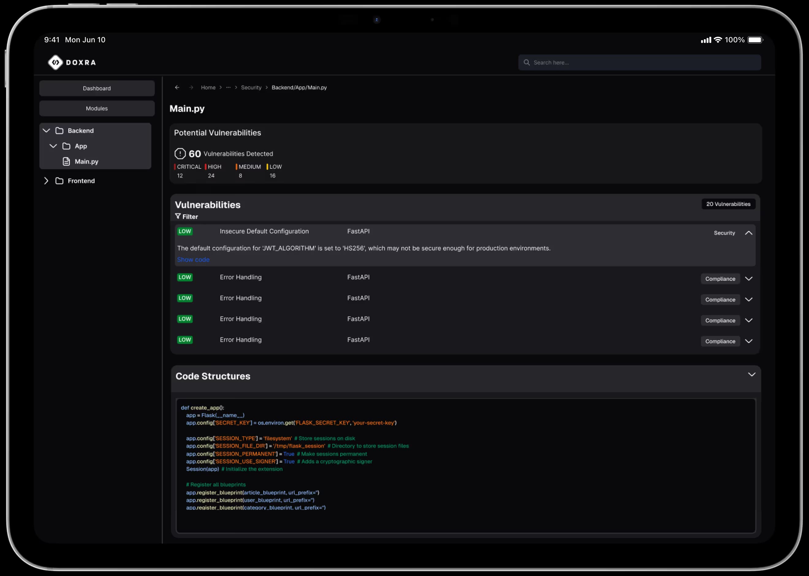DOXRA security Audit feature